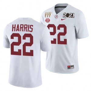 Men's Alabama Crimson Tide #22 Najee Harris 3X CFP National Championship White NCAA Winner College Football Jersey 2403RITE3